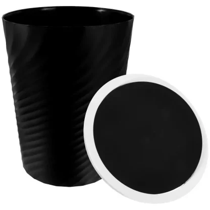 Modern Round Swing Trash Can - Image 6