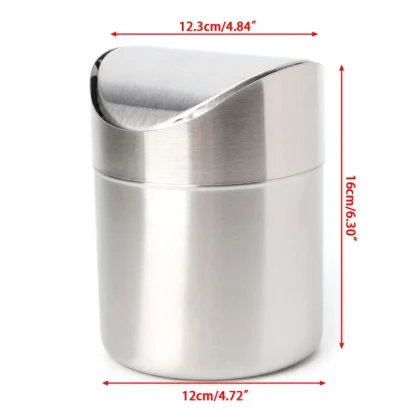 Shiny Swing Top Trash Can - Image 7