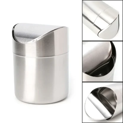 Shiny Swing Top Trash Can - Image 5