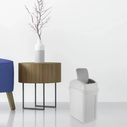 Simple Solid Swing Trash Can - Image 2
