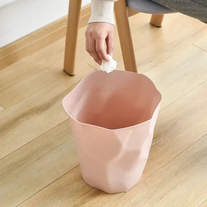 Round Irregular Modern Trash Can