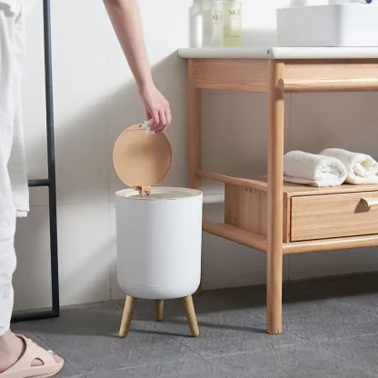 Push Top Minimalist Trash Can - Image 4