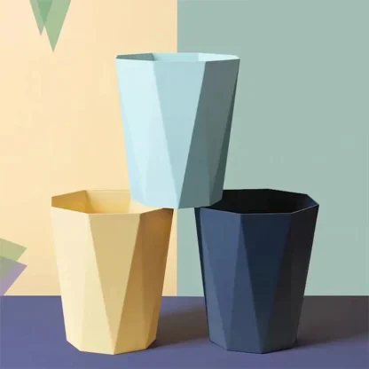 Geometric Modern Solid Trash Can