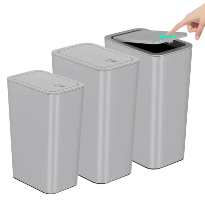 Push Top Lid Slim Trash Can - Image 5