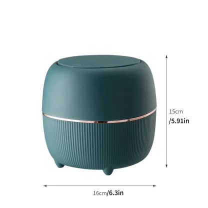 Small Desktop Round Trash Can - Image 7