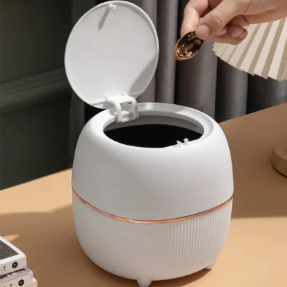 Small Desktop Round Trash Can - Image 3
