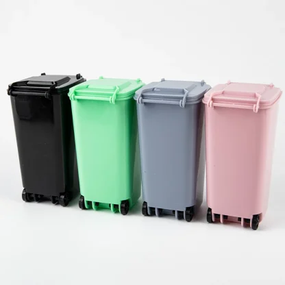 Solid Color Roller Trash Cans - Image 6