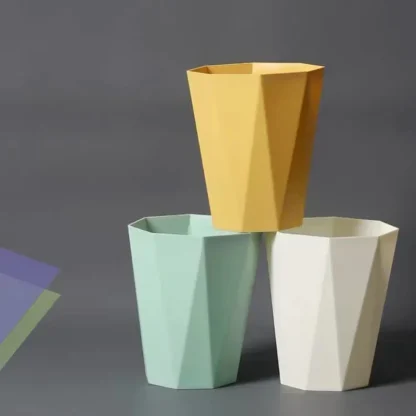 Geometric Modern Solid Trash Can - Image 4