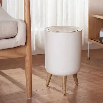 Modern Minimalist Round Trash Can - Image 2