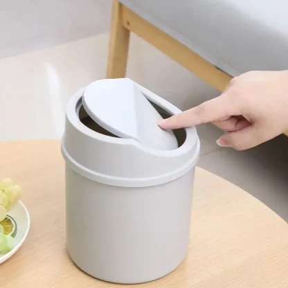 Mini Desktop Swing Lid Trash Cans