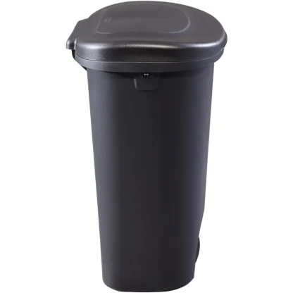 Plain Black Step-on Trash Can - Image 4
