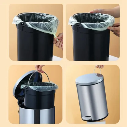 Round Durable Step-on Trash Cans - Image 6