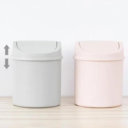 Desktop Swing Lid Trash Can - Image 6