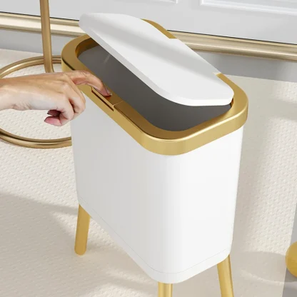 Push Top Lid Minimalist Trash Can - Image 2