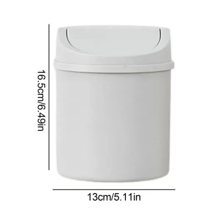 Desktop Swing Lid Trash Can - Image 7