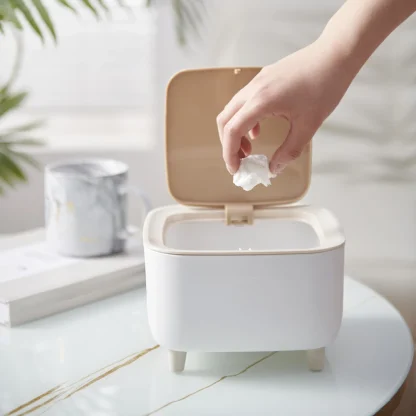 Modern Minimalist Round Trash Can - Image 5