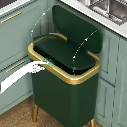 Push Top Lid Minimalist Trash Can - Image 5