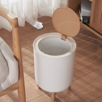 Modern Minimalist Round Trash Can - Image 6