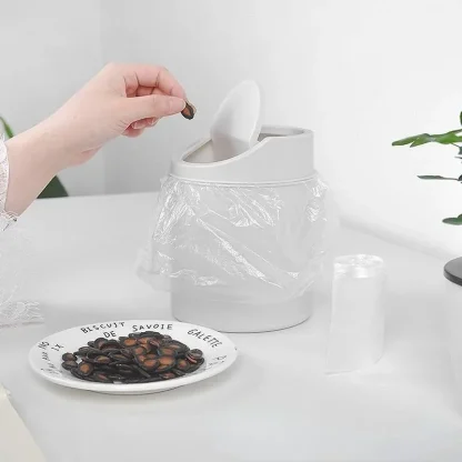 Mini Desktop Swing Lid Trash Cans - Image 3