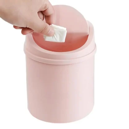 Desktop Swing Lid Trash Can - Image 3