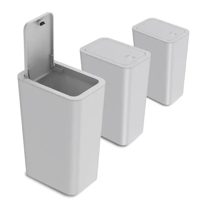 Push Top Lid Slim Trash Can - Image 4