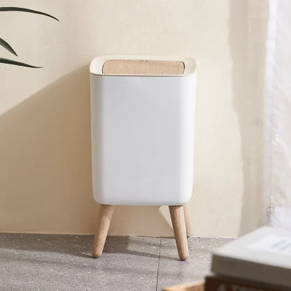 Modern Minimalist Round Trash Can - Image 4