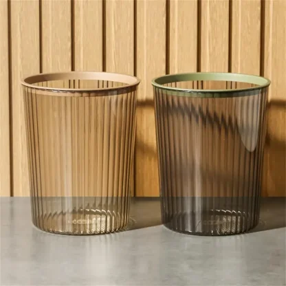 Transparent Round Trash Can