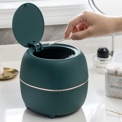 Small Desktop Round Trash Can - Image 4