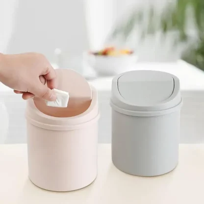 Desktop Swing Lid Trash Can