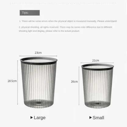 Transparent Round Trash Can - Image 4