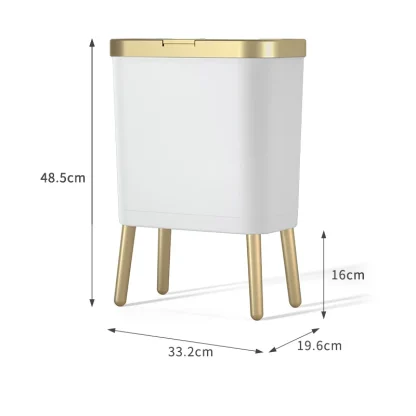 Push Top Lid Minimalist Trash Can - Image 7