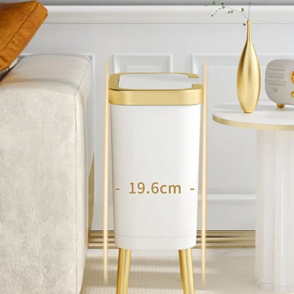 Push Top Lid Minimalist Trash Can - Image 3