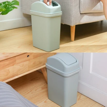 Durable Swing Lid Trash Can - Image 2