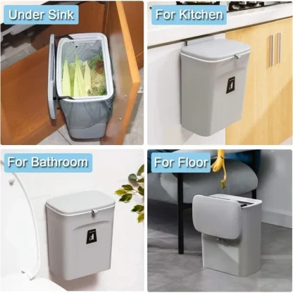 Sliding Lid Hanging Trash Can - Image 6
