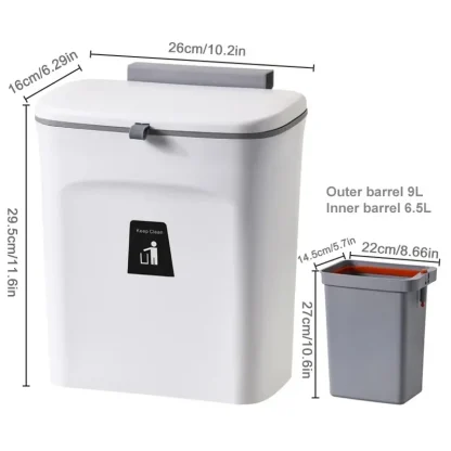 Wall Mounted Durable Trash Can - Image 7