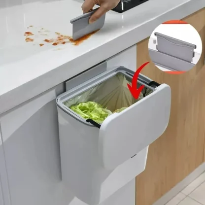 Sliding Lid Hanging Trash Can - Image 3