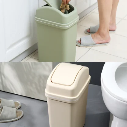 Durable Swing Lid Trash Can - Image 3